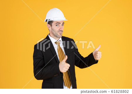 Young handsome businessman wears suit and Young handsome businessman wears suit and 61828802
