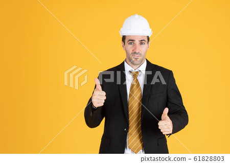 Young handsome businessman wears suit and Young handsome businessman wears suit and 61828803