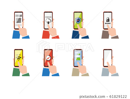 智能手機操作圖標 智能手機操作圖標 61829122