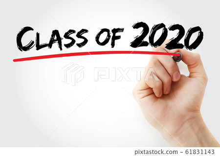 CLASS OF 2020 with marker CLASS OF 2020 with marker 61831143