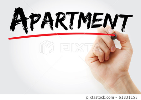 Apartment text with marker Apartment text with marker 61831155