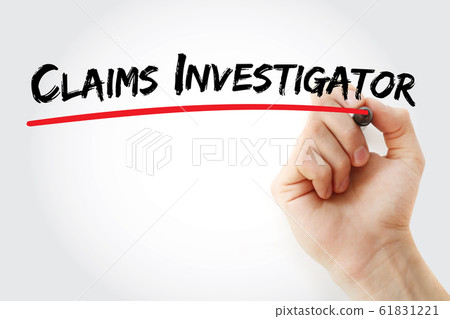 Claims investigator text with marker Claims investigator text with marker 61831221