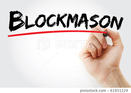 Blockmason text with marker 61831229