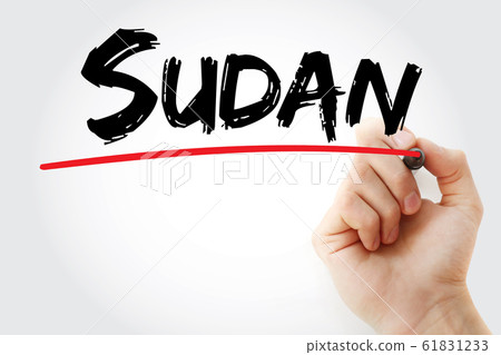 Sudan text with marker Sudan text with marker 61831233