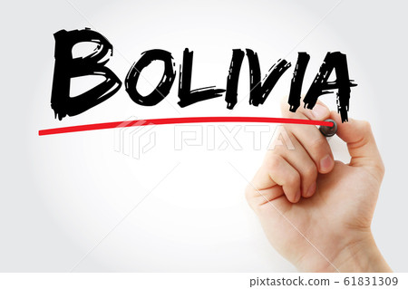 Bolivia text with marker 61831309