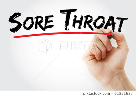 Sore Throat text with marker Sore Throat text with marker 61831683