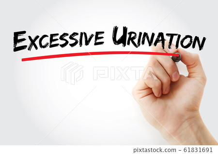 Excessive urination text with marker 61831691