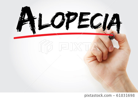 Alopecia text with marker Alopecia text with marker 61831698