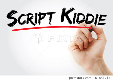 Script Kiddie text with marker 61831717