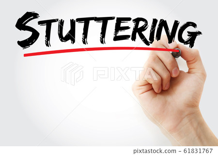 Stuttering text with marker 61831767