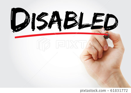 Disabled text with marker Disabled text with marker 61831772