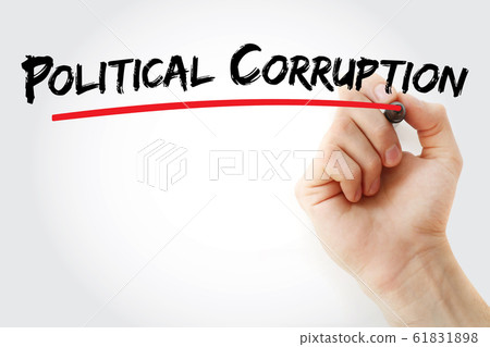 Political Corruption text with marker Political Corruption text with marker 61831898