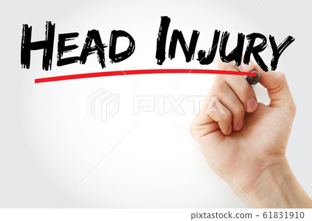 Head Injury text with marker 61831910