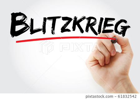 Blitzkrieg text with marker Blitzkrieg text with marker 61832542