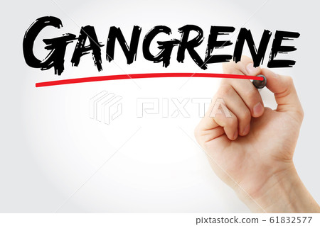 Gangrene text with marker 61832577