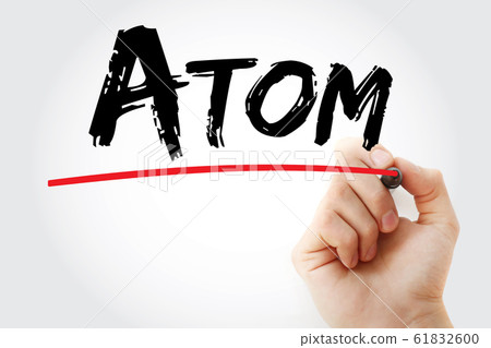 Atom text with marker Atom text with marker 61832600