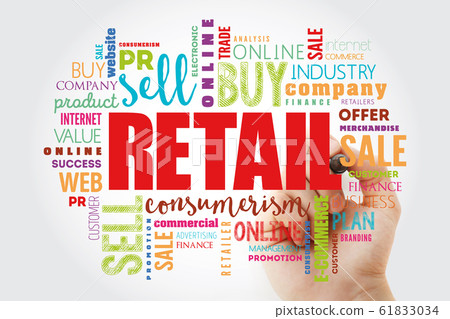 Retail word cloud collage Retail word cloud collage 61833034