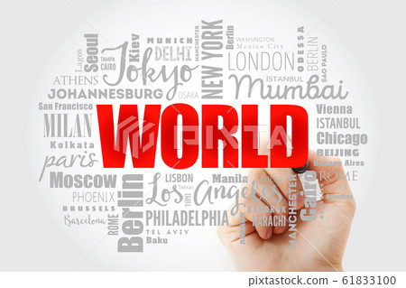 WORLD word cloud concept WORLD word cloud concept 61833100