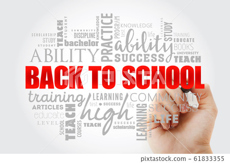 Back to School word cloud collage 61833355