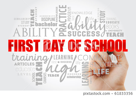 First day of school word cloud collage 61833356