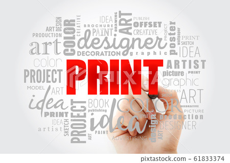 PRINT word cloud concept PRINT word cloud concept 61833374