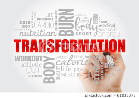 TRANSFORMATION word cloud, fitness TRANSFORMATION word cloud, fitness 61833375