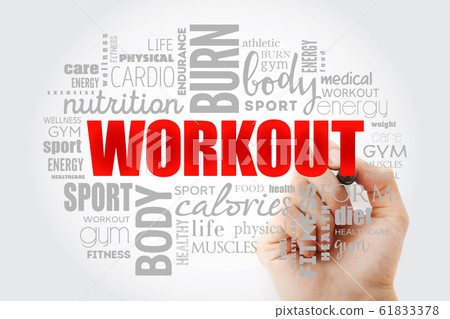 WORKOUT word cloud collage, fitness WORKOUT word cloud collage, fitness 61833378
