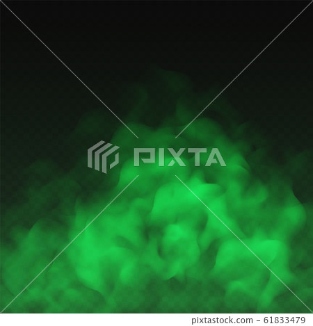 Green fog, bad smell or toxic smoke cloud isolated on transparent background. Green fog, bad smell or toxic smoke cloud isolated on transparent background. 61833479
