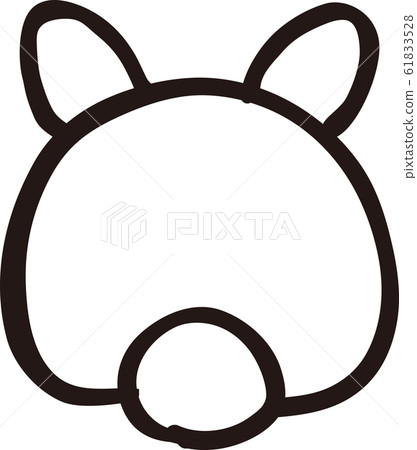 Rear appearance of rabbits - Stock Illustration [61833528] - PIXTA