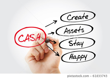 CASH - Create Assets Stay Happy acronym CASH - Create Assets Stay Happy acronym 61833743