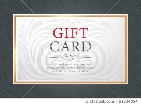 Gift Card Template, Certificate with Ornaments 61834054