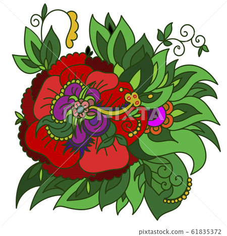 Stock Illustration Drawing Flower Pattern 61835372