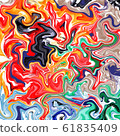 abstract image of mixed colorful paints, Acrylic texture with marble pattern for background 61835409