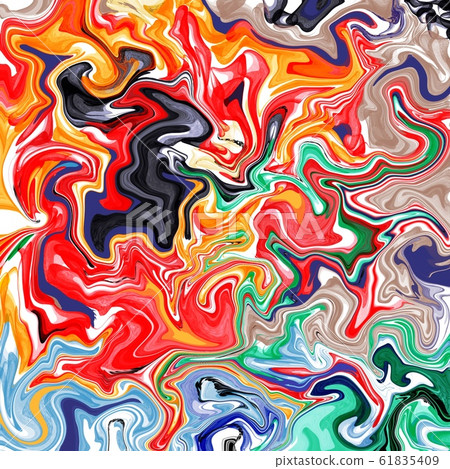 abstract image of mixed colorful paints, Acrylic texture with marble pattern for background abstract image of mixed colorful paints, Acrylic texture with marble pattern for background 61835409
