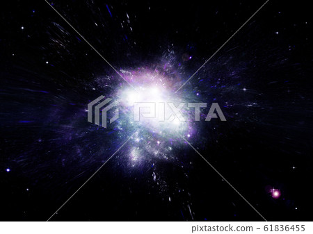 Stars, dust and gas nebula in a far galaxy Stars, dust and gas nebula in a far galaxy 61836455