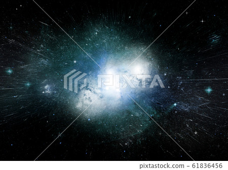 Stars, dust and gas nebula in a far galaxy Stars, dust and gas nebula in a far galaxy 61836456