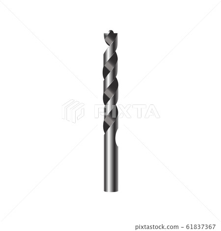 Realistic 3d Detailed Metallic Drill Bit. Vector Realistic 3d Detailed Metallic Drill Bit. Vector 61837367