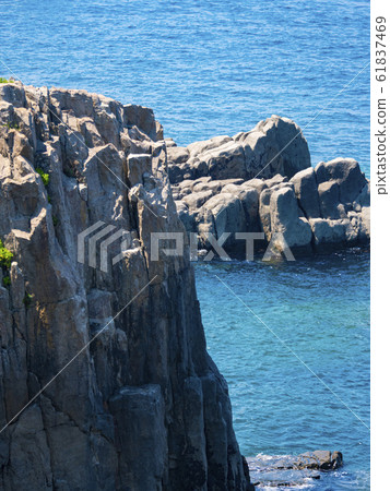 Tojinbo的景觀。福井縣Sa市三國町安島 61837469