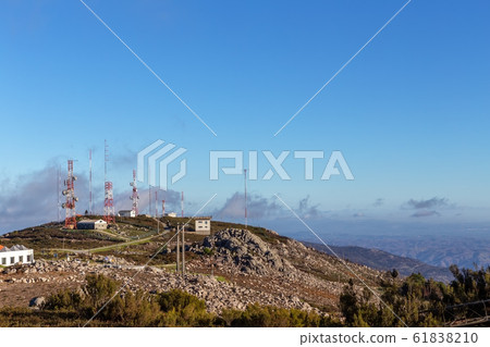 Tower broadcasts a television and an Internet signal on Mount Foia. Portugal Algarve Tower broadcasts a television and an Internet signal on Mount Foia. Portugal Algarve 61838210