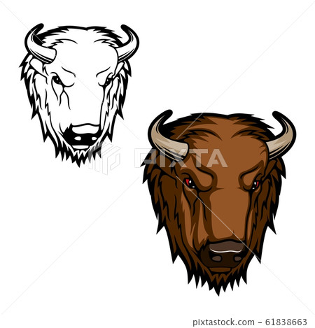 buffalo head clipart