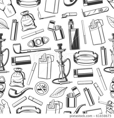 Tobacco, cigarettes, cigars, smoking pipes pattern 61838673