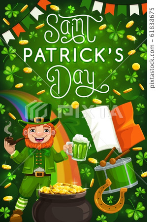 St. Patricks day, leprechaun and gold, shamrock St. Patricks day, leprechaun and gold, shamrock 61838675