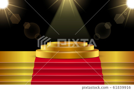 golden stand with spotlight in the studio room golden stand with spotlight in the studio room 61839916