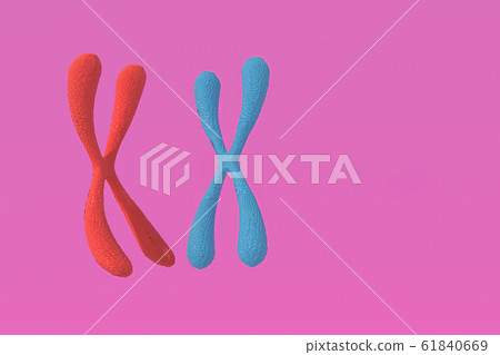 3d rendering of Chromosome Abstract Scientific 61840669