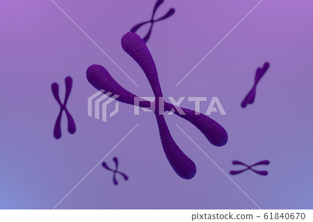 3d rendering of Chromosome Abstract Scientific 61840670