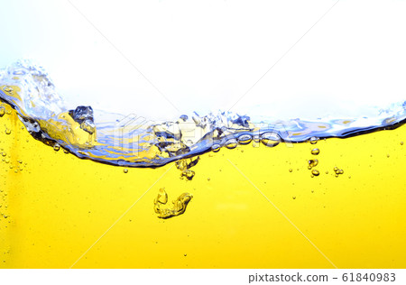 Water splash or water wave with bubbles of air on Water splash or water wave with bubbles of air on 61840983