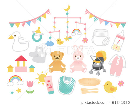 Baby, baby goods, illustration 61841920