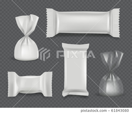 Candy package. Realistic paper wrappers glossy... - Stock Illustration  [61843080] - PIXTA