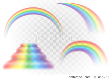 rainbow multicolor realistic vector illustration rainbow multicolor realistic vector illustration 61843282