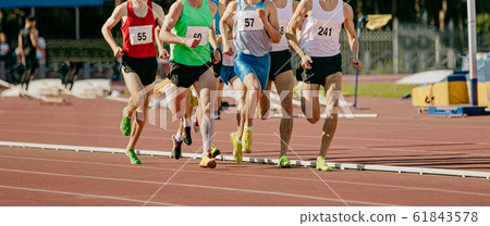 group male runners running 61843578